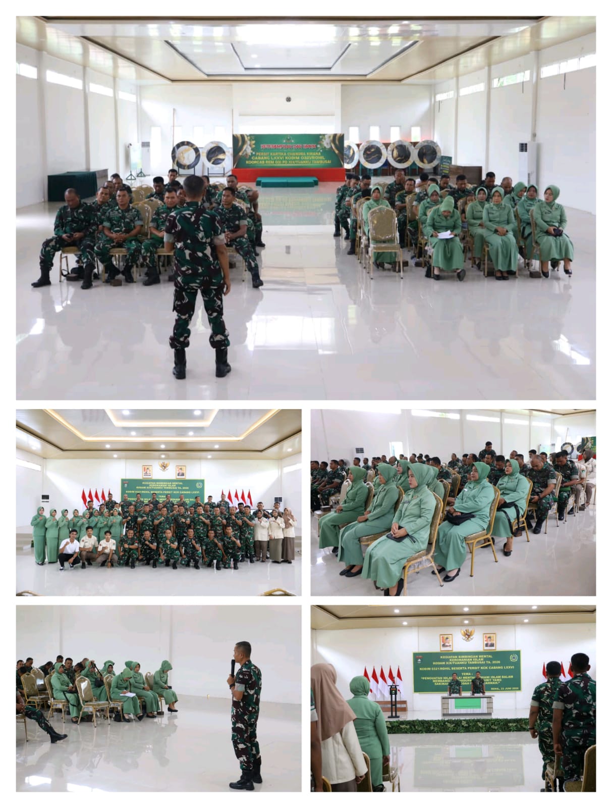 Kodim 0321/Rohil Perkuat Mental Spiritual Prajurit dan Persit, Wujudkan Keluarga Sakinah Mawadah Warahmah