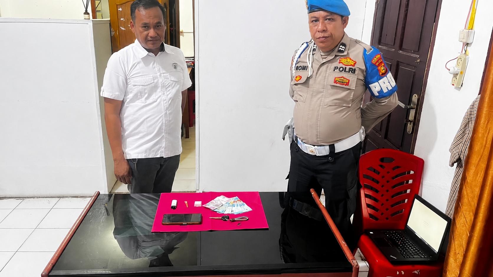 Berantas Narkotika, Polsek Kabun Tangkap Pengedar Sabu, Satu Paket Seberat 1,39 Gram Diamankan